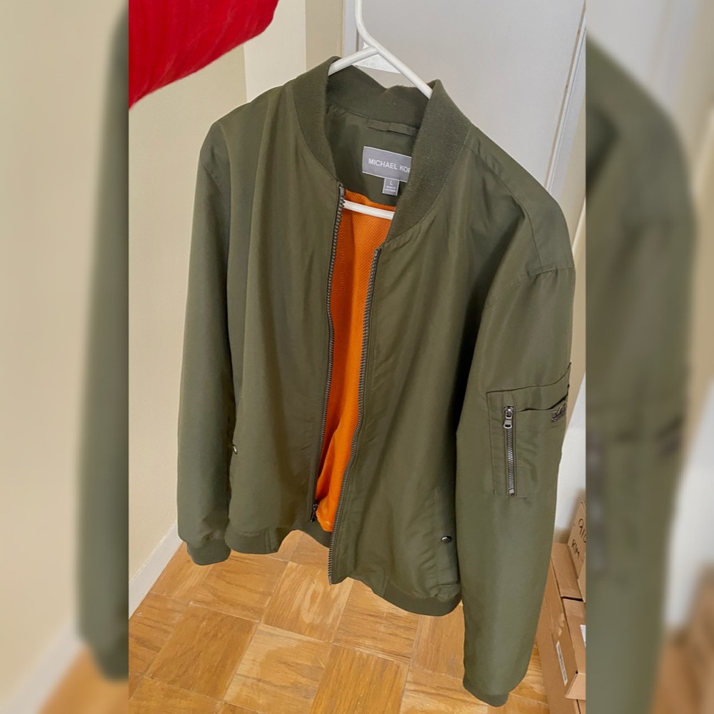 Michael Kors Green Bomber Jacket Men’s